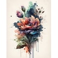 thumbnail image 2 of Floral Symphony - Floral Watercolor Canvas Wall Art, 2 of 2