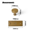 thumbnail image 2 of Goo-Ki Antique Brass Cabinet Drawer Knobs with Backplate, Single Hole Zinc Alloy Cabinet Kitchen Handles for,Dresser,Cupboard,Wardrobe, 6 Pack, 2 of 5