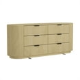 thumbnail image 6 of Olivia Modern 71.3 Double Dresser with 6 Drawers in Natural Oak and Black, 6 of 10