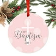 thumbnail image 2 of Round Metal Christmas Ornament, My Baptism 2017, Boy, Includes Ribbon and Gift Bag, Present Gift Ideas, 2 of 2