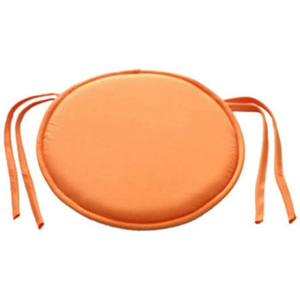 Nvzi Pack of 2 Round Chair Pads for Outdoor Seat Indoor Chair Cushion Pads with Ties for Office Kitchen Dining Room Patio