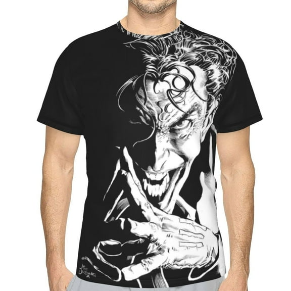 Unisex Adult Joker T-Shirts, 3D Graphic Novelty Shirts Crewneck Short Sleeve Tees for Men Women