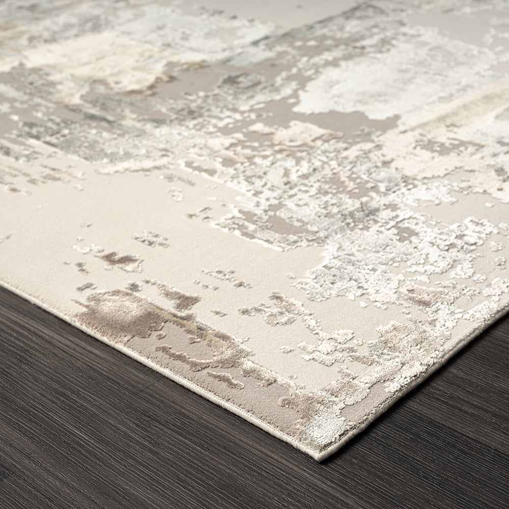 Harlow Hill Cherry Abstract Modern/Contemporary Luxelon Blend Indoor Area Rug, 2' x 3'