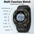 thumbnail image 2 of Men's Digital Sports Watch with Electronic Movement & Nylon Strap - Perfect Gift for Man Birthday Gifts, 2 of 8