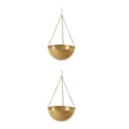thumbnail image 1 of Yuarrent Materiales para espacios pequeños Jardines interiores y exteriores Macetas colgantes de metal de belleza Elegante oro L oro L 2piezas, 1 of 6