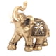 thumbnail image 2 of Decoración de estatua de elefante, Estatua Elegante Dorada, Elefante Feng Shui de la Suerte Con Trompa Mirando Hacia hacia hacia ariba, Adorno de Elefante, Figura Colrecionable de, 2 of 6