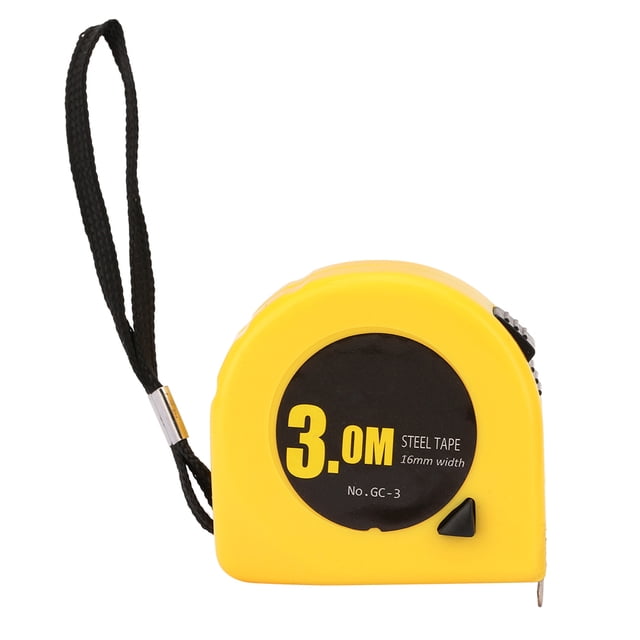 Cinta métrica de acero flexible, herramienta de medición retráctil para carpintería con clip para cinturón (3 metros)