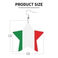 thumbnail image 3 of Leather Earrings Dangle For Women Italian Flag Trendy Star Earrings Lightweight Fashion, 3 of 6