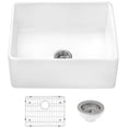 thumbnail image 7 of Ruvati RVL2468BK 23 in. Fireclay Farmhouse Kitchen Laundry Single Bowl Utility Sink, Glossy Black, 7 of 7