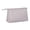 Gray, variant on Ribbed Cosmetic Pouch with Zipper, Textured Fabric Travel Organizer Bag for Toiletries and Makeup, Beige Clutch for Women, Portable Vanity Case for Daily Use and Trips