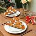 thumbnail image 3 of 4 Pack 20'' x20" Satin Table Napkins Dinner Napkins for wedding Party Decoration events Squares with Smiling Pumpkins, 3 of 6