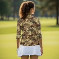 thumbnail image 6 of HUIACONG Comfortable Women's Golf Shirt with Duck Camo Print, 3/4 Sleeve Pullover Made of Polyester Spandex Fabric for Sports and Outdoor Trips, 6 of 10