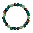 thumbnail image 2 of Buena suerte pulsera de cristal para los hombres las mujeres malaquita ojo de tigre de piedra de cuentas de cuerda elástica de joyería para el uso diario, 2 of 7