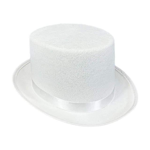 GUOOL Top Hat Butler Costume Accessory for Stage Performance Festival Role Playing White
