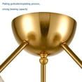 thumbnail image 5 of Claxy 3-Light Gold Sputnik Semi Flush Mount Light with Globe Milk Glass Shade, 5 of 9