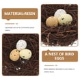 thumbnail image 2 of 5pcs Realistic Fake Bird Nest Model Bonsai Pot Nest Decoration Garden Resin Nest with Fake Eggs, 2 of 6