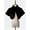 Black, variant on Women's Solid Stand Collar Faux Fur Cape Shrug Wrap