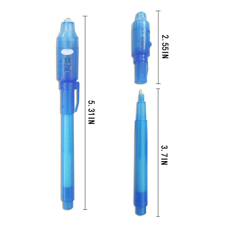 Invisible Ink Pen with UV Black Light Secret Spy Pens Magic Disappearing Ink Markers Bulk Easter Basket Stuffers Classroom Exchange Party Favors