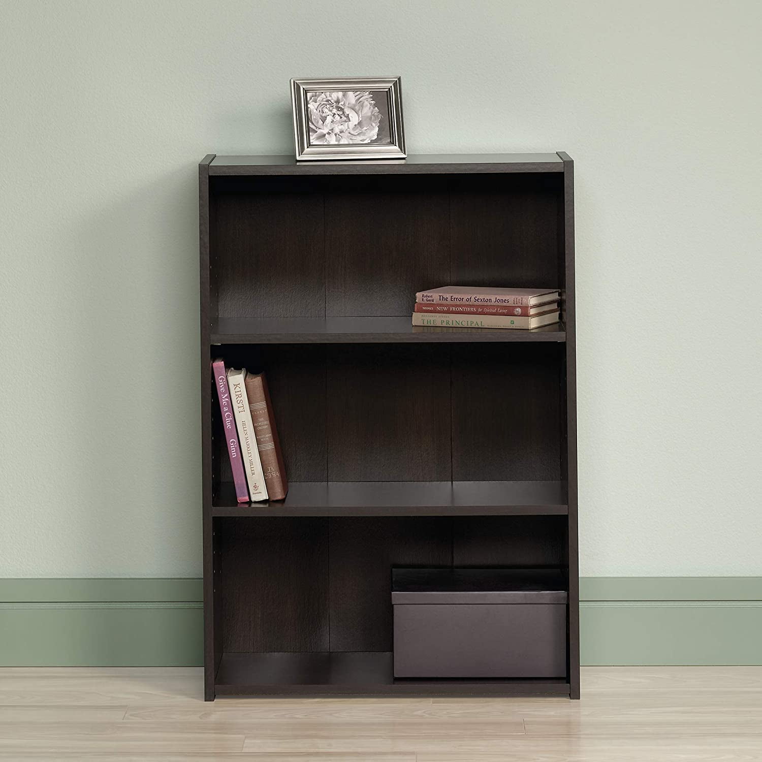 Sauder Beginnings 3-Shelf Bookcase, Cinnamon Cherry Finish