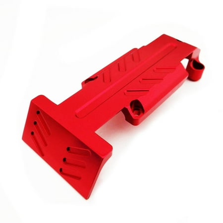 Traxxas E-Revo 1:10 Aluminum Alloy Rear Skid Plate Hop Up Upgrade, Red by Atomik RC - Replaces Traxxas Part