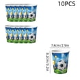 thumbnail image 3 of AURIGATE 10Pcs Soccer Theme Disposable Paper Cups, Football Soccer Ball & Trophy Pattern Leakproof Beverage Cups for Game Day Watch Party Birthday Sports Event Celebration, 3 of 6