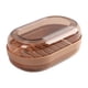 thumbnail image 2 of Jabonera de plástico color macarrón con base ranurada para drenaje | Jabonera compacta y duradera para lavabo de baño | Bandeja multiusos para guardar la ropa en la cocina, 2 of 6