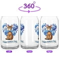 thumbnail image 2 of Abyssinian Proud Dad Happy Father's Day 16oz Glass Cup Mug Cat Lover Kitten Owner Gifts Glass Can - 02008, 2 of 5