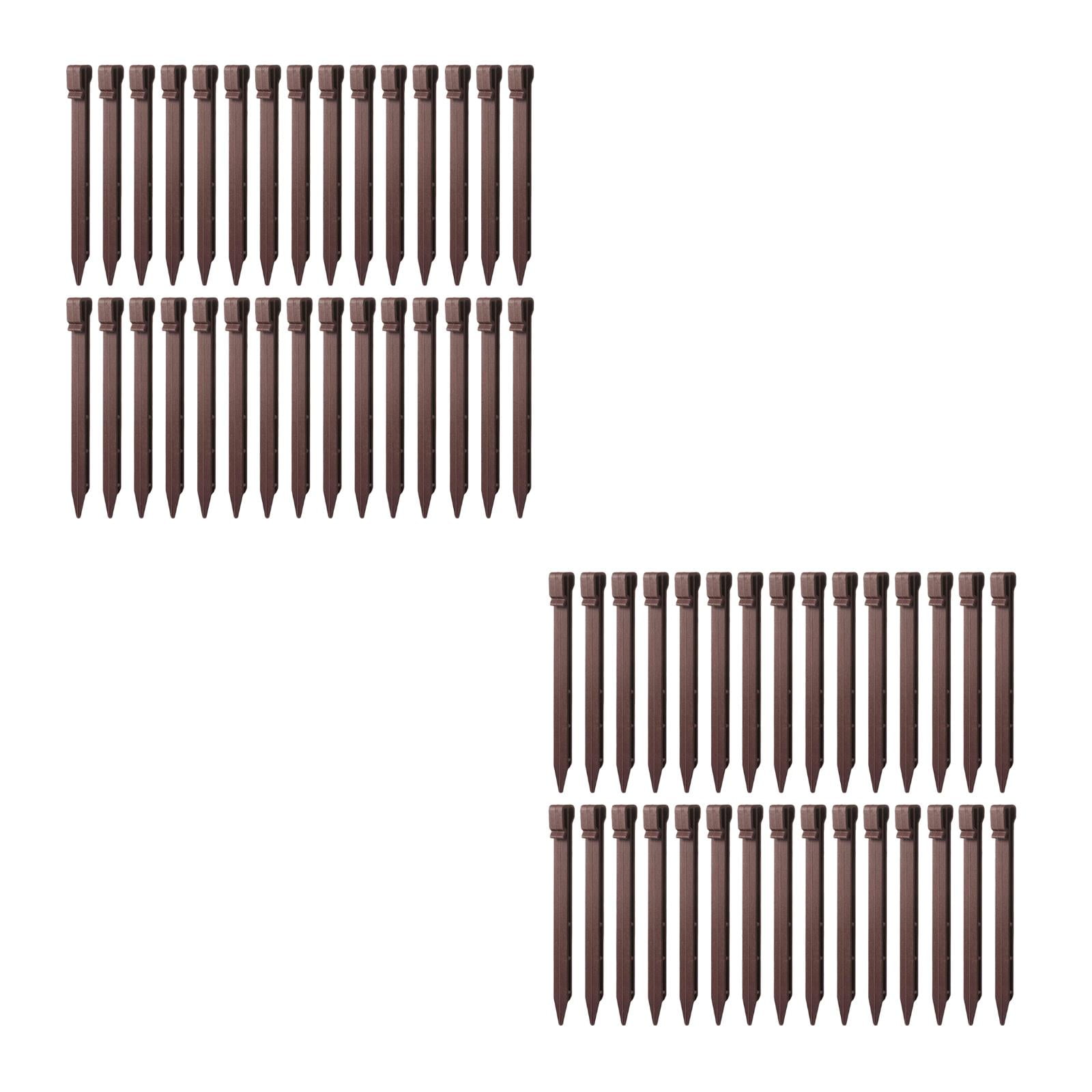 KALLORY Plastic Ground Stakes for Camping, Gardening, Outdoor Tents and Lawn Use - 60 Pieces