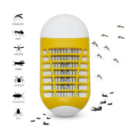 Bug Zapper, Mosquito Zapper Indoor, Mosquito killer,Mosquito Trap & Killer, Gnat Trap for Mosquitoes, Fruit Flies and Flying Gnats -Light control switch, silent mosquito
