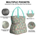 thumbnail image 3 of Golden Retriever Dog and Flowers Drawstring Lunch Bag Women - Drawstring Lunch Bag Insulated for Work Office - Stain-Resistant Large Lunchbags for Women with Multi-Pockets, 3 of 6