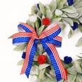 thumbnail image 4 of Independence Day Wreath With Artificial Flowers Bow For Front Door Garden 15.75X15.75In, 4 of 7