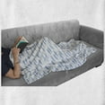 thumbnail image 6 of Taxi Soft Flannel Fleece Throw Blanket, Pale Toned Vehicles Pattern Urban Transportation Theme Simplistic Doodle, Cozy Plush for Indoor and Outdoor Use, 70" x 90", Pale Blue and White, by Ambesonne, 6 of 6
