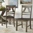 thumbnail image 3 of Simple Living  Vintner Country Style Dining Chairs (Set of 2) Oak Antique, 3 of 5