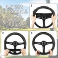 thumbnail image 6 of Jeiento Spider Web Golf Cart Steering Wheel Cover for Men Non-Slip Golf Cart Steering Wheel Covers 1 Piece UV Rays Protector Sun Shade Cover, 6 of 7