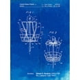 thumbnail image 2 of Borders, Cole 25x32 White Modern Wood Framed Museum Art Print Titled - PP783-Faded Blueprint Disk Golf Basket 1988 Patent Poster, 2 of 4