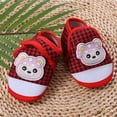 thumbnail image 2 of Modisza Baby Walking Shoes Infant Barefoot Slip on Sneakers Cartoon Bear Hook and Loops Indoor Shoe Little Kid Casual Sneaker Red Size 3.5, 2 of 6
