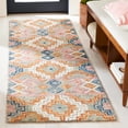 thumbnail image 2 of SAFAVIEH Aspen Dulcibella Geometric Striped Wool Runner Rug, Orange/Fuchsia, 2'3" x 13', 2 of 7