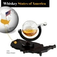 thumbnail image 5 of Elegant Whiskey Decanter Set - Etched Globe Design with 2 Glasses on USA Map Tray - Impressive Bar Set, 5 of 7