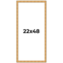 22x48 Frame Gold Rustic Solid Wood Picture Frame | 1.25 Inch Wide Moulding | Rustique Gold