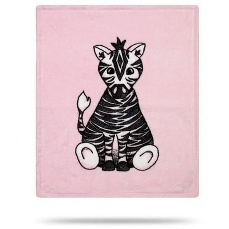 UPC: 0025534119196 | Denali Home Collection Denali Baby Zebra Pink/Soft Pink 30 x36 Baby Blanket