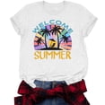 thumbnail image 4 of Fesfesfes Womens Short Sleeve Workout Tops Women Summer Regular Print Regular Women Round Neck Short Sleeves Top Tshirts for Women 10(XL), 4 of 5
