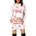 thumbnail image 2 of Vestido con capucha y estampado 3D de Hello Kitty, de Japón, para otoño, informal, de manga larga, con dibujos animados, 2 of 5