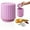 Purple, variant on FXMLRLK Desktop Mini Cute Trash Can with Lid, Space Saving PP Plastic Cylindrical Tiny Garbage Can, Size:5.91" x 4.92", White