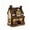 B, variant on Vintage Light-Up Pumpkins Cottage, Halloween LED Village Decor, Hand-Painted Resin Fall House with Glowing Windows