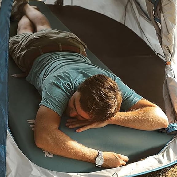 3.15" Self Inflating Camping Sleeping Pad - Green