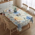 thumbnail image 2 of Pioneer Flower Floral Print Pattern Rectangle Tablecloth 60"x84",Waterproof Polyester Rectangle Table Cloth, Wipeable Spillproof Polyester Tablecloth for Dining, Camping, Indoor and Outdoor, 2 of 5