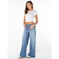thumbnail image 2 of Celebrity Pink Women's and Women's Plus Slouchy Wide Leg Jean with Back Buckle, Sizes 1-24, 2 of 13
