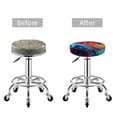 thumbnail image 5 of Lsque Colorful Abstract Swirls Pattern Round Bar chair cushion covers Velvet Fabric Premium Comfort Protects from Scratches and Stains for 14-17 Inch Chair-14 inch, 5 of 7