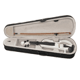 thumbnail image 2 of Tcbosik Electric Violin 4/4 Full Size, Silent Violin Set with Headphone and Connecting Line for Beginner, String Instrument with Case, Bow and Rosin, White, 2 of 11