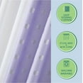 thumbnail image 4 of Your Zone Curtain and Sheers Panel Set, 4-Piece, Foil Polka Dot Purple, 27.5" W x 84" L, 4 of 5